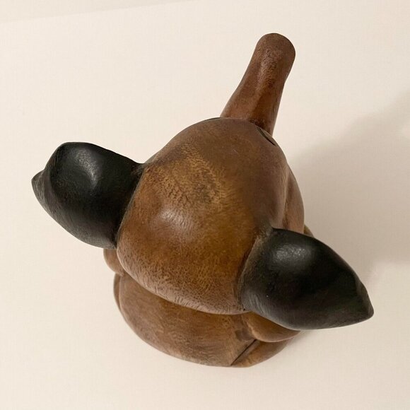 Vintage Wooden Elephant Figure 6 Inch Tall - Picture 10 of 14